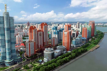Đại lộ Nhà khoa học Mirae ở Thủ đô Bình Nhưỡng.