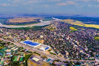Một góc đô thị huyện Đô Lương, Nghệ An.