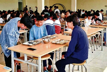 Học sinh của Trường cao đẳng Luật Miền Bắc được nuôi, dạy chu đáo.