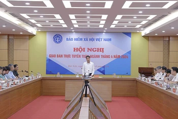 Hội nghị giao ban trực tuyến toàn ngành tháng 4/2024. (Ảnh: TÂM TRUNG)