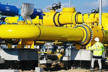 Công nhân làm việc tại một cơ sở sản xuất dầu mỏ của Nga. (Ảnh: Reuters)