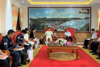 Đoàn công tác JICA chào xã giao lãnh đạo Vùng 4 Bộ Tư lệnh Cảnh sát biển.
