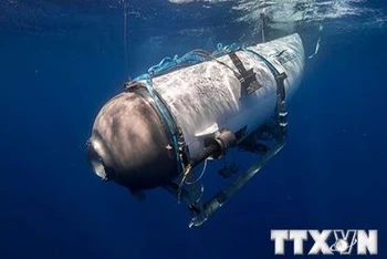 Tàu lặn Titan thuộc sở hữu của công ty tư nhân Ocean Gate - công ty chuyên vận hành và cung cấp dịch vụ thám hiểm đại dương. (Ảnh: AFP/TTXVN)
