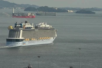 Một hành khách đã rơi khỏi du thuyền Spectrum of the Seas và mất tích ở Eo biển Singapore. (Nguồn: The Straits Times)