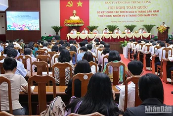 Quang cảnh Hội nghị toàn quốc sơ kết công tác tuyên giáo 6 tháng đầu năm 2023