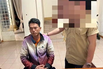 Đối tượng Nguyễn Văn Hiệp tại cơ quan công an.