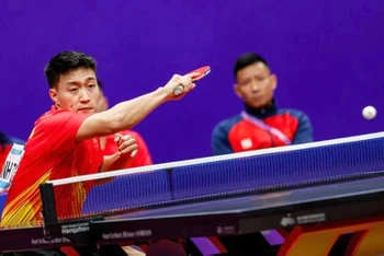 Nguyễn Anh Tú và các đồng đội đang tập trung cao độ cho vòng loại Olympic. (Ảnh: Minh Minh)