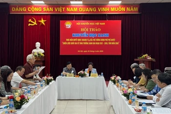 Toàn cảnh hội thảo Khuyến học xanh.