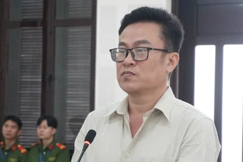 Bị cáo Phạm Đình Tiến tại phiên tòa. (Ảnh ĐC)