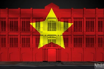 Phim 3D Mapping “Câu chuyện Đà Nẵng - The Story of Da Nang” sẽ được trình chiếu trực tiếp tại bề mặt tòa nhà Bảo tàng Đà Nẵng vào ngày 29/4. (Ảnh: ANH ĐÀO)