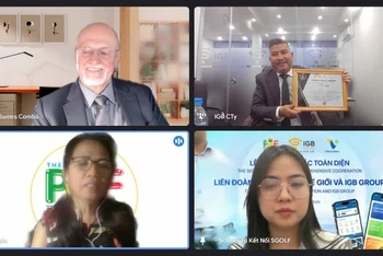 Lễ ký kết trực tuyến thỏa thuận hợp tác toàn diện giữa PWF và IGB Group.
