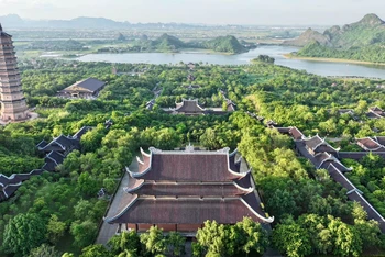 Pháp hội Vu Lan báo hiếu năm 2024 diễn ra tại Trung tâm Hội nghị Quốc tế chùa Bái Đính, huyện Gia Viễn, tỉnh Ninh Bình.