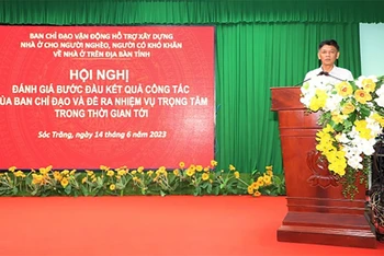 Bí thư Tỉnh uỷ Sóc Trăng Lâm Văn Mẫn chỉ đạo thực hiện xây nhà cho người nghèo đạt tiến độ và đảm bảo chất lượng
