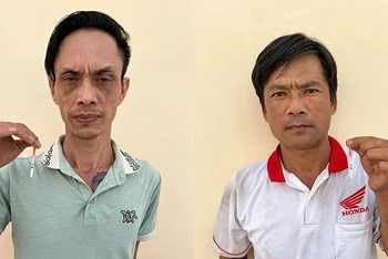 Đối tượng Huỳnh Trường Giang và Nguyễn Văn Gao (Từ trái sáng phải)