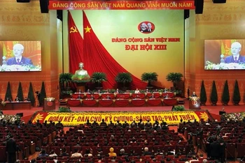 Quang cảnh Đại hội XIII của Đảng. Ảnh: Báo Nhân Dân
