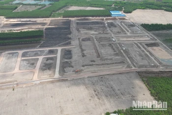 Khu tái định cư Long Phước đang được đẩy nhanh tiến độ xây dựng hạ tầng.
