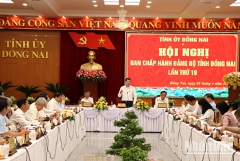 Quang cảnh Hội nghị lần thứ 19 Ban Chấp hành Đảng bộ tỉnh Đồng Nai.