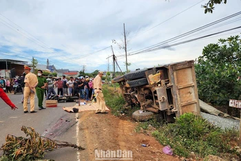 Hiệ trường vụ tai nạn.