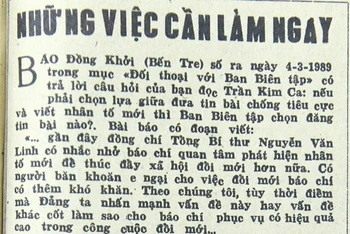 Những việc cần làm ngay (Bài 25)