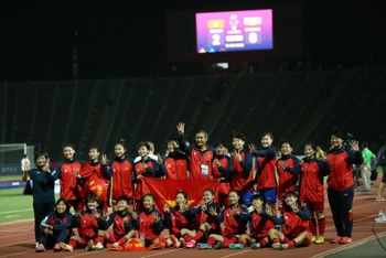 Đội tuyển nữ Việt Nam lập kỳ tích với 8 lần giành Huy chương Vàng SEA Games, trong đó có 4 kỳ liên tiếp. (Ảnh: VFF)
