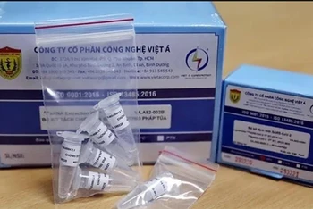 Bộ kit test xét nghiệm Covid-19 của Công ty cổ phần Công nghệ Việt Á. (Ảnh minh họa)