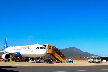 Máy bay của Hãng hàng không Vietravel Airlines.