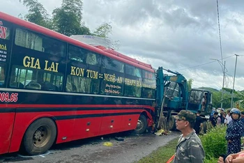 Hiện trường vụ tai nạn.
