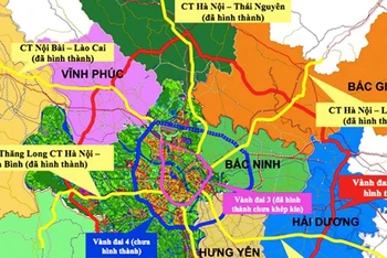 Tuyến đường vành đai 4. (Ảnh: NGỌC ANH)