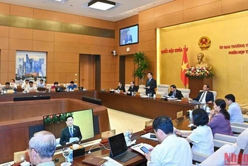 Quang cảnh Phiên họp thứ 14 Ủy ban Thường vụ Quốc hội. (Ảnh: DUY LINH)