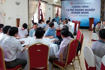 Quang cảnh chương trình Cà phê Doanh nghiệp-Doanh nhân.