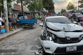 Hiện trường vụ tai nạn.