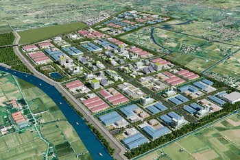 Khu công nghiệp Tiên Thanh có quy mô 410,46ha.