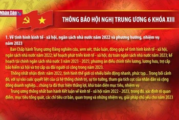 Thông báo Hội nghị Trung ương 6 khóa XIII