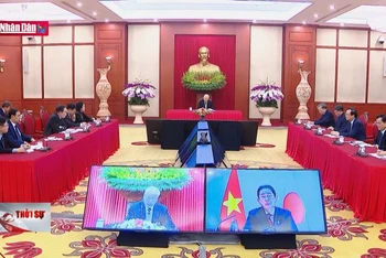 Tổng Bí thư điện đàm với Thủ tướng Nhật Bản