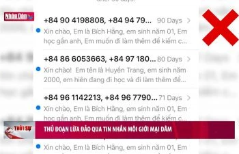 Thủ đoạn lừa đảo qua tin nhắn môi giới mại dâm