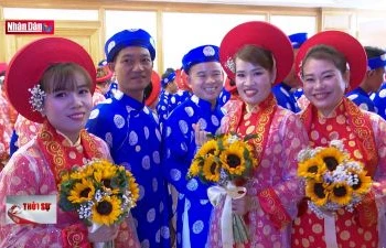 82 cặp đôi có hoàn cảnh khó khăn được tổ chức lễ cưới tập thể