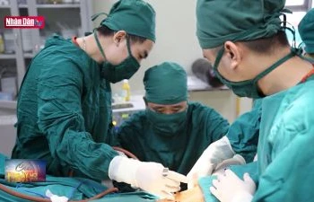 Phẫu thuật thành công bệnh nhân bị ngã vào cọc bê tông