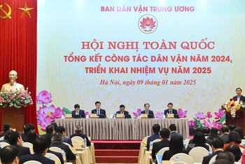 Hội nghị toàn quốc triển khai nhiệm vụ công tác dân vận năm 2025. (Ảnh: Thủy Nguyên)