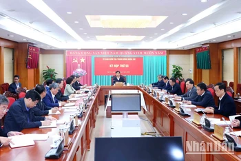 Đồng chí Nguyễn Duy Ngọc, Ủy viên Bộ Chính trị, Bí thư Trung ương Đảng, Chủ nhiệm Ủy ban Kiểm tra Trung ương chủ trì Kỳ họp thứ 55. (Ảnh: ĐĂNG KHOA)