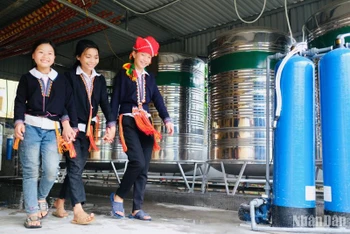 Khu vực nước sạch tại Trường Châu Quế Thượng.