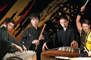 Nhóm nhạc AKATSUKI. (Ảnh: Trung tâm Giao lưu Văn hóa Nhật Bản tại Việt Nam)