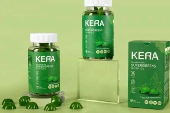 Sản phẩm kẹo rau củ kera. (Ảnh: TTXVN)