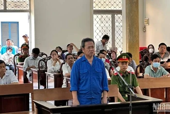Bị cáo Cường tại phiên tòa.