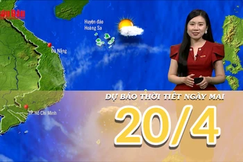 [Video] Dự báo thời tiết đêm nay và ngày mai 20/4/2025: Nắng nóng lan rộng, mưa dông xuất hiện về chiều tối