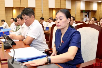 100% đại biểu có mặt đã biểu quyết thông qua Nghị quyết. (Ảnh: DUY LINH)
