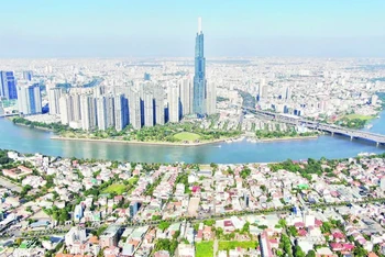 Một góc đô thị Thành phố Hồ Chí Minh hôm nay. (Ảnh: THẾ ANH)