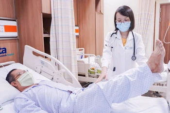 Người bệnh đột quỵ được can thiệp giờ vàng kịp thời. 