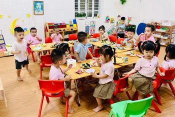 Học sinh tại một trường mầm non ở Hải Phòng. (Ảnh minh họa)