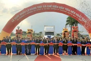 Lễ công bố xuất khẩu lô thịt gà chế biến đầu tiên sang Nhật Bản.