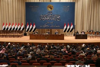 Quang cảnh một phiên họp Quốc hội Iraq tại thủ đô Baghdad. (Ảnh: AFP/TTXVN)